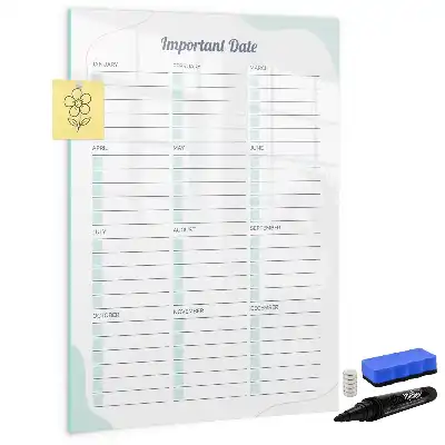 Tablă magnetică de scris pentru date importante