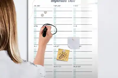 Tablă magnetică de scris pentru date importante