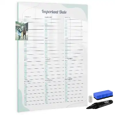 Tablă magnetică de scris pentru date importante