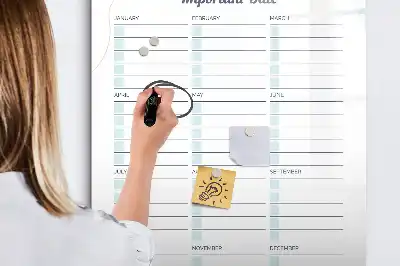Tablă magnetică de scris pentru date importante