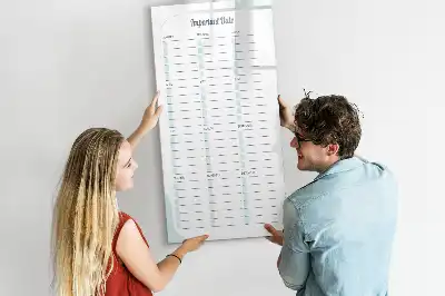 Tablă magnetică de scris pentru date importante