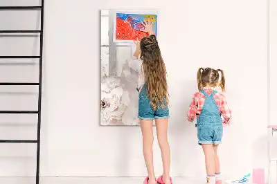 Tablă magnetică de scris cu model de trandafiri bujori