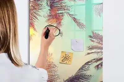 Tablă cu marker cu model palmier tropical