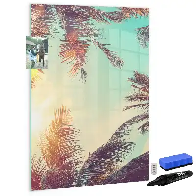 Tablă cu marker cu model palmier tropical