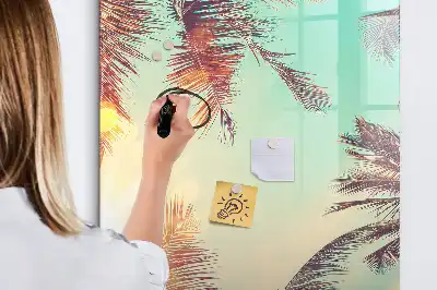 Tablă cu marker cu model palmier tropical