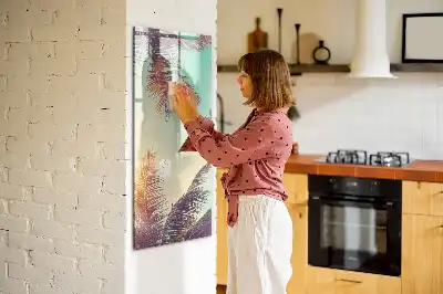 Tablă cu marker cu model palmier tropical