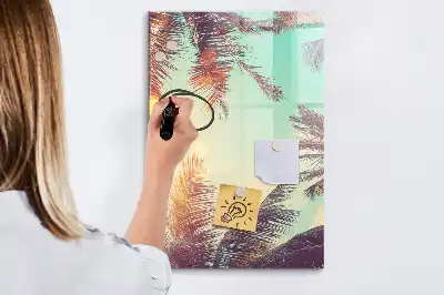 Tablă cu marker cu model palmier tropical