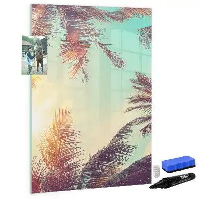 Tablă cu marker cu model palmier tropical