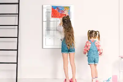Tablă magnetică de scris cu design pentru obiective lunare
