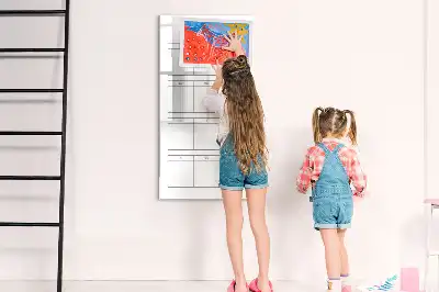 Tablă magnetică de scris cu design pentru obiective lunare