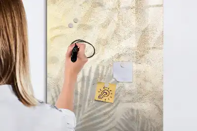 Tablă magnetică de scris cu model nisip pe plajă vara