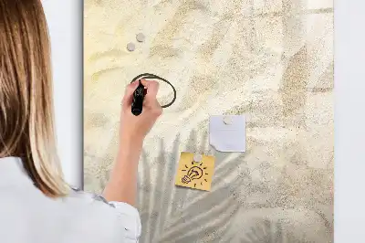 Tablă magnetică de scris cu model nisip pe plajă vara
