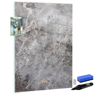 Tablă cu marker cu aspect de marmură închisă
