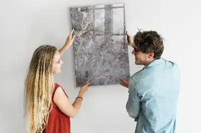 Tablă cu marker cu aspect de marmură închisă