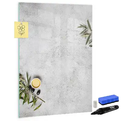 Tablă cu marker cu model beton și măsline