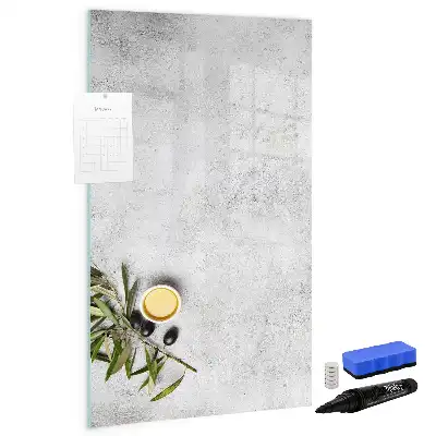 Tablă cu marker cu model beton și măsline