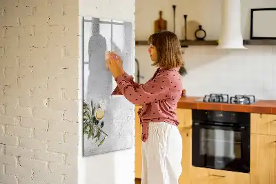 Tablă cu marker cu model beton și măsline