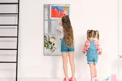 Tablă cu marker cu model beton și măsline