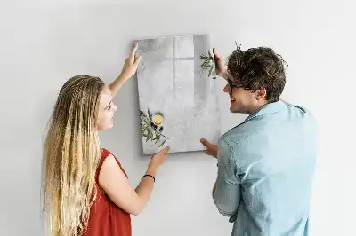 Tablă cu marker cu model beton și măsline