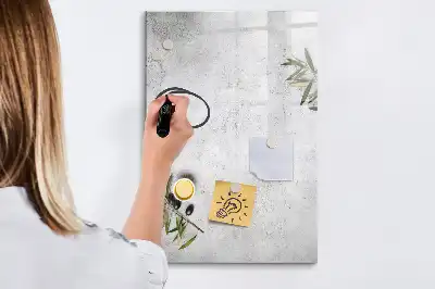 Tablă cu marker cu model beton și măsline