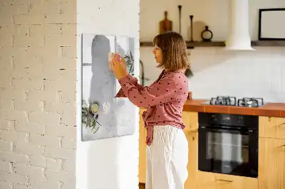 Tablă cu marker cu model beton și măsline