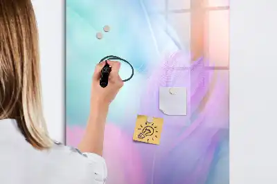 Tablă cu marker cu model pene pastelate