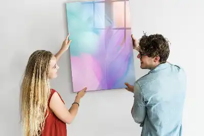 Tablă cu marker cu model pene pastelate