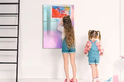 Tablă cu marker cu model pene pastelate