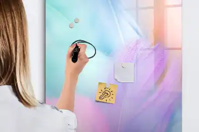 Tablă cu marker cu model pene pastelate
