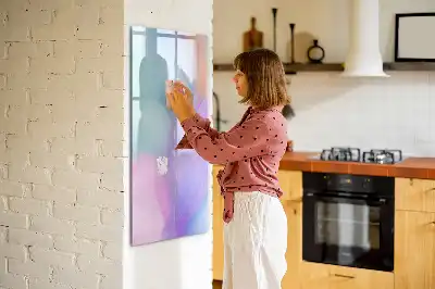 Tablă cu marker cu model pene pastelate