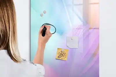 Tablă cu marker cu model pene pastelate