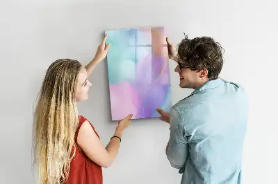 Tablă cu marker cu model pene pastelate