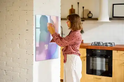 Tablă cu marker cu model pene pastelate