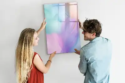 Tablă cu marker cu model pene pastelate