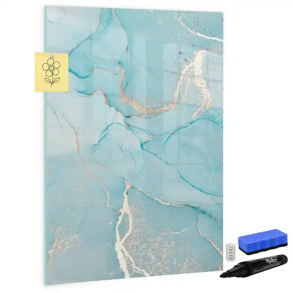 Tablă magnetică de scris cu aspect de marmură decorativă