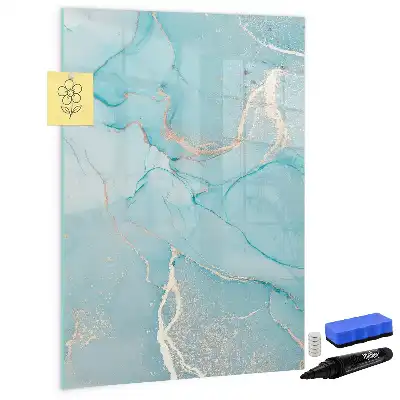Tablă magnetică de scris cu aspect de marmură decorativă
