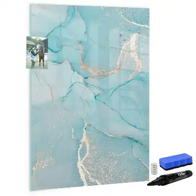 Tablă magnetică de scris cu aspect de marmură decorativă