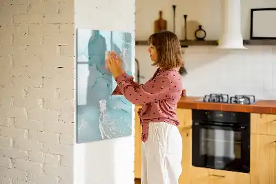 Tablă magnetică de scris cu aspect de marmură decorativă