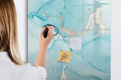 Tablă magnetică de scris cu aspect de marmură decorativă