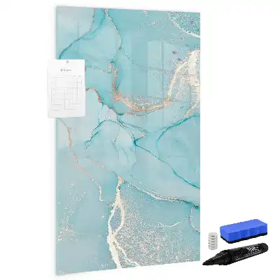 Tablă magnetică de scris cu aspect de marmură decorativă