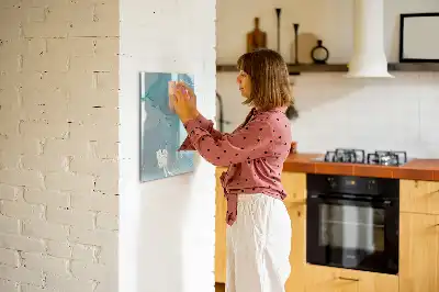 Tablă magnetică de scris cu aspect de marmură decorativă