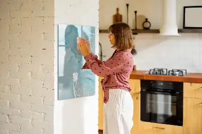 Tablă magnetică de scris cu aspect de marmură decorativă