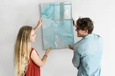 Tablă magnetică de scris cu aspect de marmură decorativă