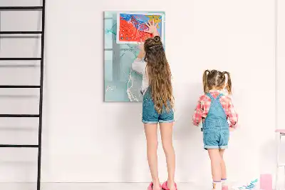 Tablă magnetică de scris cu aspect de marmură decorativă