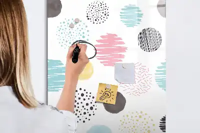 Tablă cu marker cu roți colorate