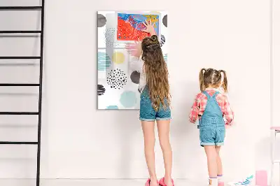 Tablă cu marker cu roți colorate