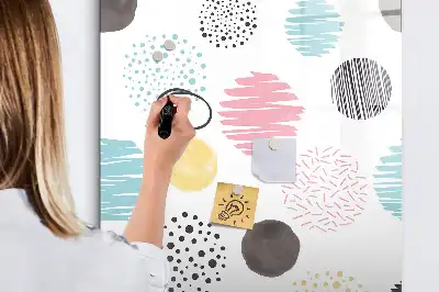 Tablă cu marker cu roți colorate