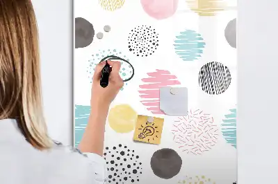 Tablă cu marker cu roți colorate