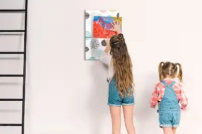 Tablă cu marker cu roți colorate