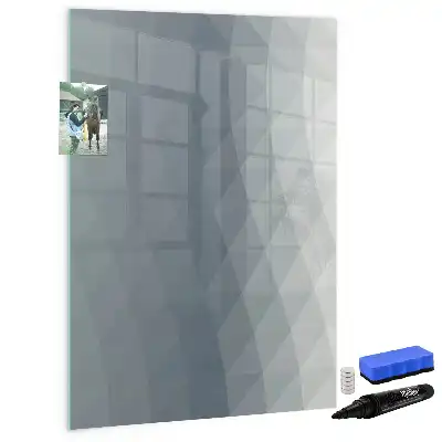 Tablă magnetică de scris cu model de valuri în nuanțe de gri